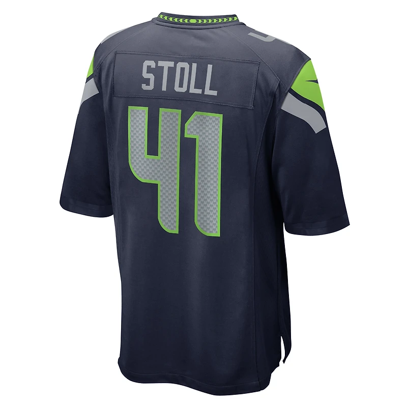 Men's Nike Chris Stoll College Navy Seattle Seahawks Game Jersey