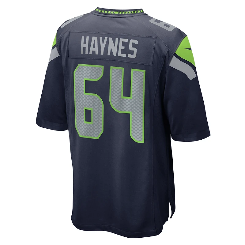 Men's Nike Christian Haynes  College Navy Seattle Seahawks Game Jersey
