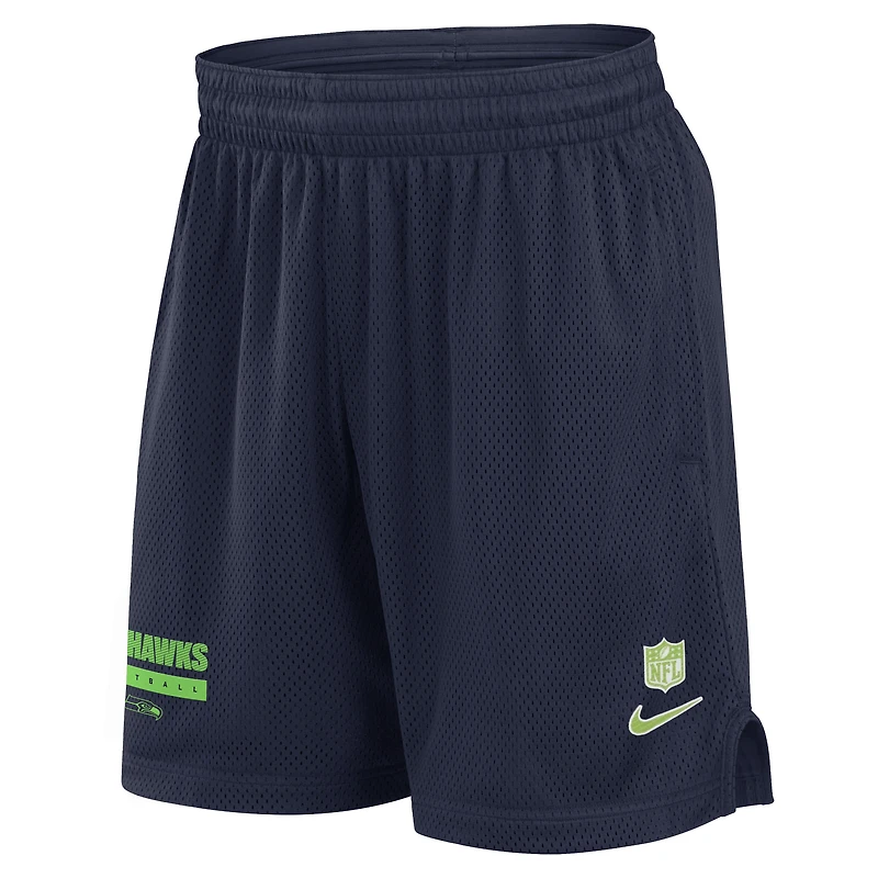 Men's Nike College Navy Seattle Seahawks 2024 Sideline Performance Mesh Shorts