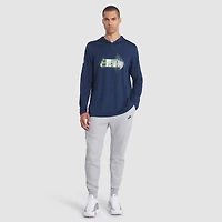 T-shirt à capuche et manches longues Nike College Navy Seattle Seahawks 2025 Rivalries Collection Sideline Dri-FIT pour homme