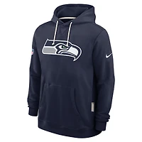 Sweat à capuche Nike College Navy Seattle Seahawks 2025 Sideline Standard Issue Club Dri-FIT pour homme