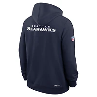Sweat à capuche Nike College Navy Seattle Seahawks 2025 Sideline Standard Issue Club Dri-FIT pour homme