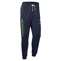 Men's Nike College Navy Seattle Seahawks 2025 Sideline Standard Issue Ground Game Dri-FIT Taper Pants