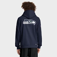 Men's Nike College Navy Seattle Seahawks 2025 Sideline Standard Issue Utility Player Dri-FIT Full-Zip Hoodie