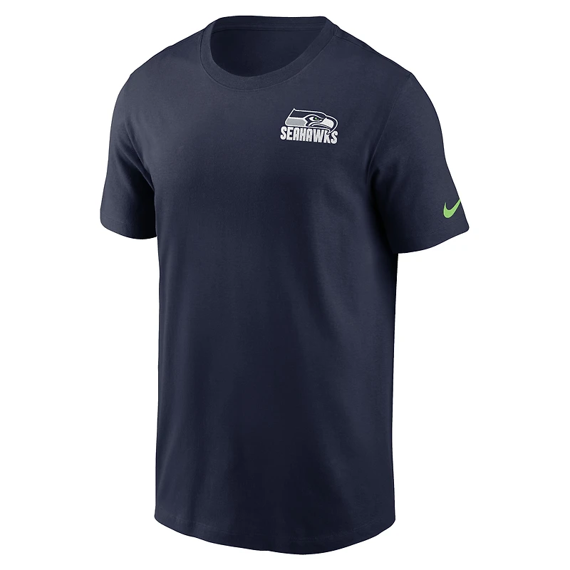 Men's Nike College Navy Seattle Seahawks Blitz Essential T-Shirt