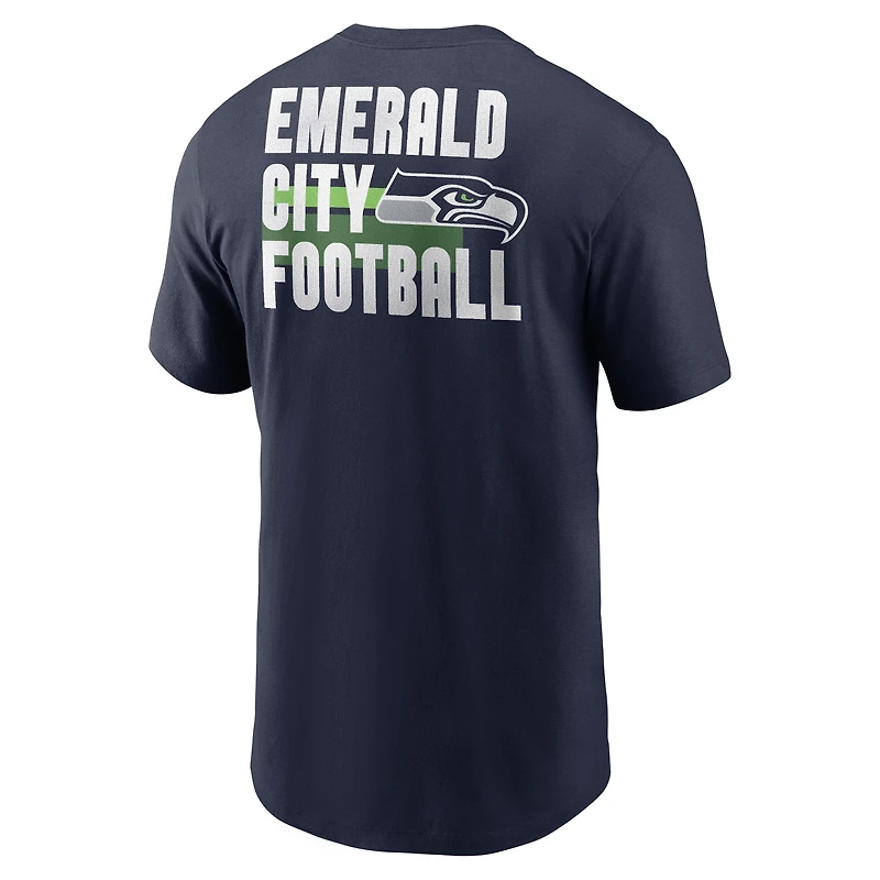 Men's Nike College Navy Seattle Seahawks Blitz Essential T-Shirt