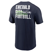 Men's Nike College Navy Seattle Seahawks Blitz Essential T-Shirt