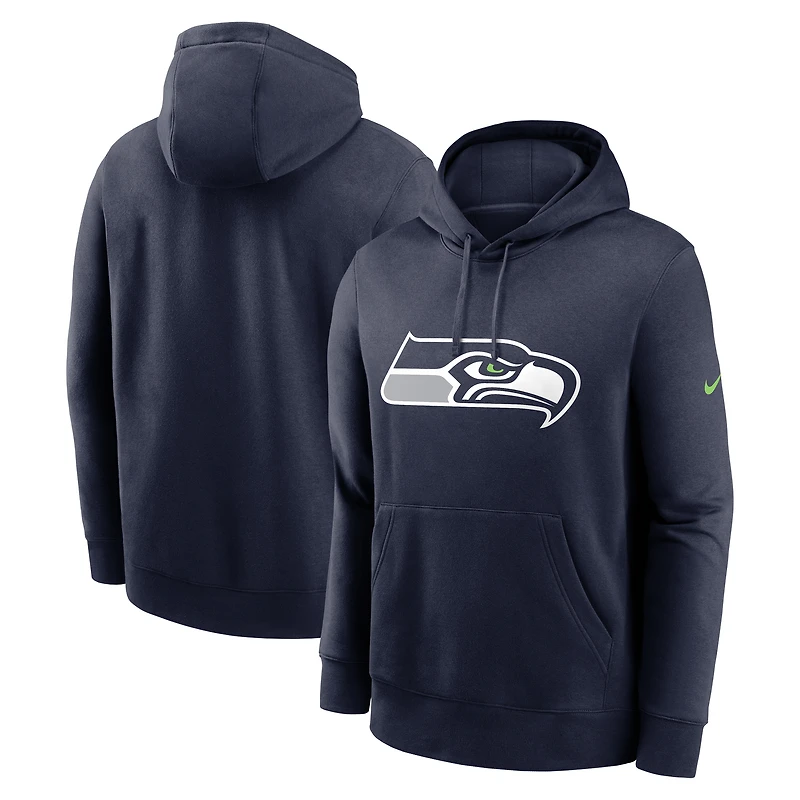 Sweat à capuche Nike College Navy Seattle Seahawks Club Fleece pour homme