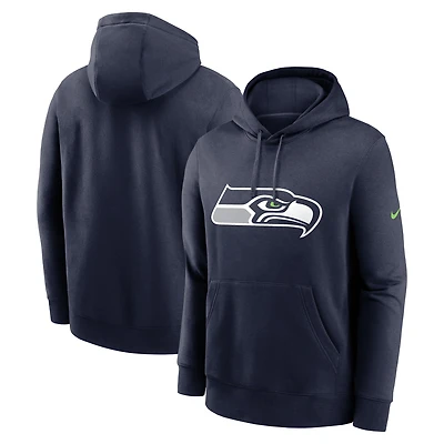 Sweat à capuche Nike College Navy Seattle Seahawks Club Fleece pour homme
