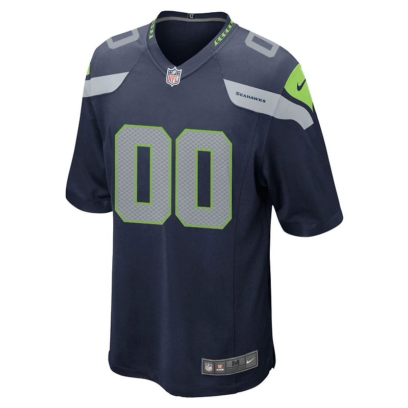 Men's Nike College Navy Seattle Seahawks - Custom Game Jersey