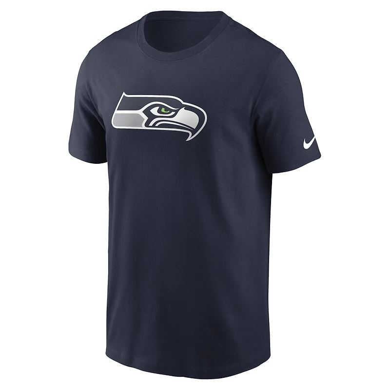 Men's Nike College Navy Seattle Seahawks Essential Logo T-Shirt