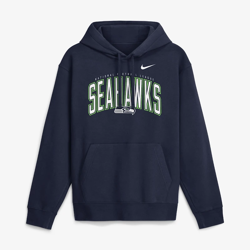 Men's Nike College Navy Seattle Seahawks Expect Victory Club Fleece Pullover Hoodie
