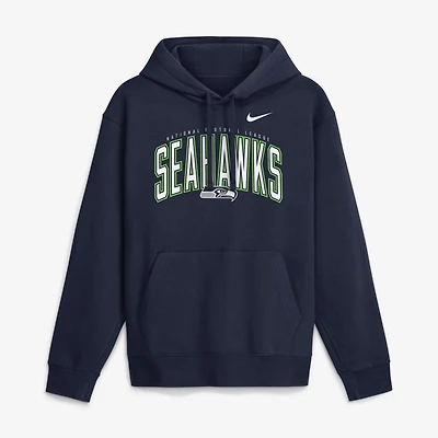 Men's Nike College Navy Seattle Seahawks Expect Victory Club Fleece Pullover Hoodie