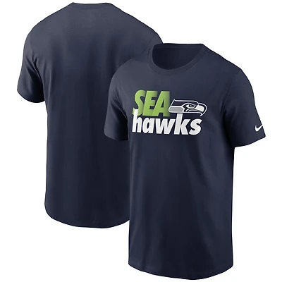 T-shirt Nike College Navy Seattle Seahawks Hometown Collection pour homme