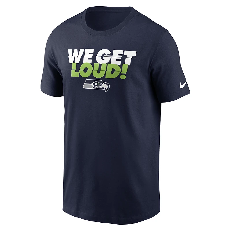T-shirt Nike College Navy Hometown pour homme des Seattle Seahawks