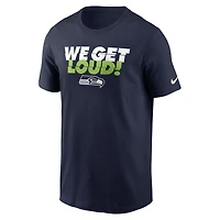 T-shirt Nike College Navy Hometown pour homme des Seattle Seahawks