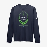 Men's Nike College Navy Seattle Seahawks Legend Icon Dri-FIT Long Sleeve T-Shirt