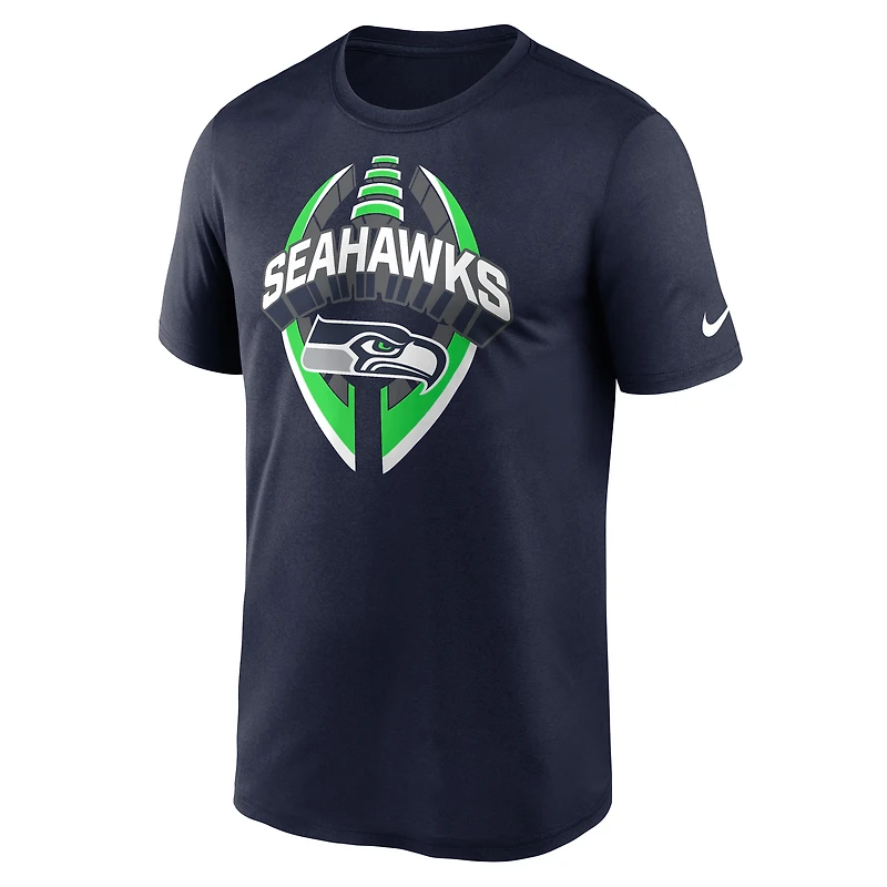 T-shirt Nike College Navy Seattle Seahawks Legend Icon Performance pour homme