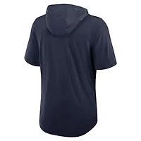 Men's Nike College Navy Seattle Seahawks Lockup Tri-Blend Hoodie T-Shirt