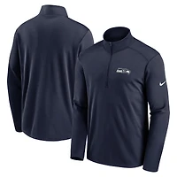 Pull à demi-zip Nike College Navy Seattle Seahawks Pacer pour homme