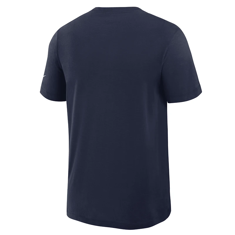 T-shirt Nike College Navy Seattle Seahawks Primetime Slub Dri-FIT pour homme