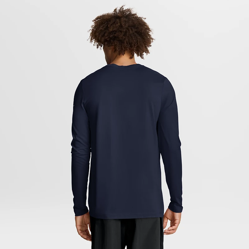 T-shirt Nike College Navy Seattle Seahawks Primetime Legend Icon Performance à manches longues pour homme