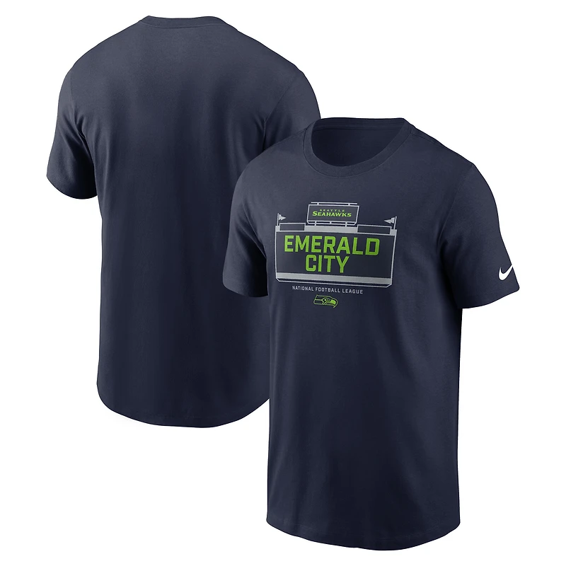 T-shirt Nike College Navy Seattle Seahawks Primetime Local Essential pour homme