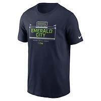 T-shirt Nike College Navy Seattle Seahawks Primetime Local Essential pour homme