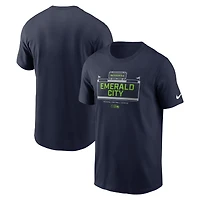 T-shirt Nike College Navy Seattle Seahawks Primetime Local Essential pour homme