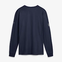T-shirt à manches longues Nike College Navy Seattle Seahawks Sideline Bold Arch Star Dri-FIT pour homme