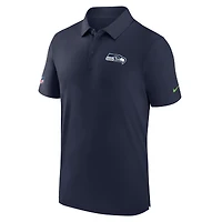 Polo de performance Nike College Navy Seattle Seahawks Sideline Coaches pour hommes
