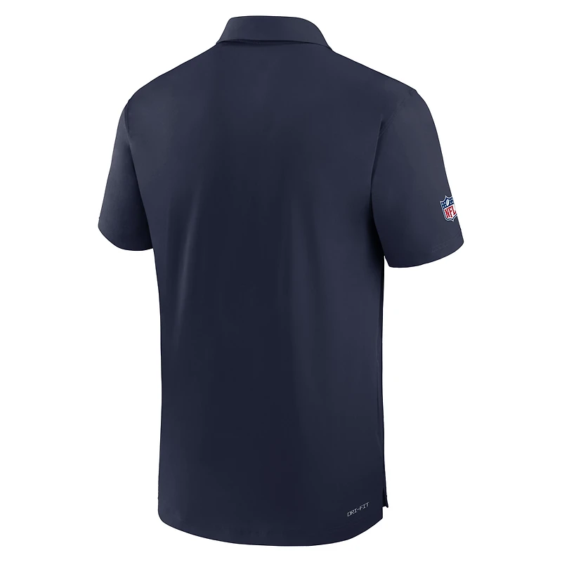 Polo de performance Nike College Navy Seattle Seahawks Sideline Coaches pour hommes