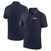 Polo de performance Nike College Navy Seattle Seahawks Sideline Coaches pour hommes
