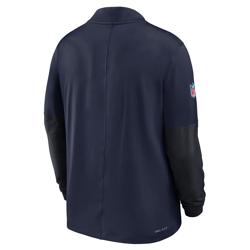 Men's Nike College Navy Seattle Seahawks Sideline Dri-FIT Half-Zip Pullover