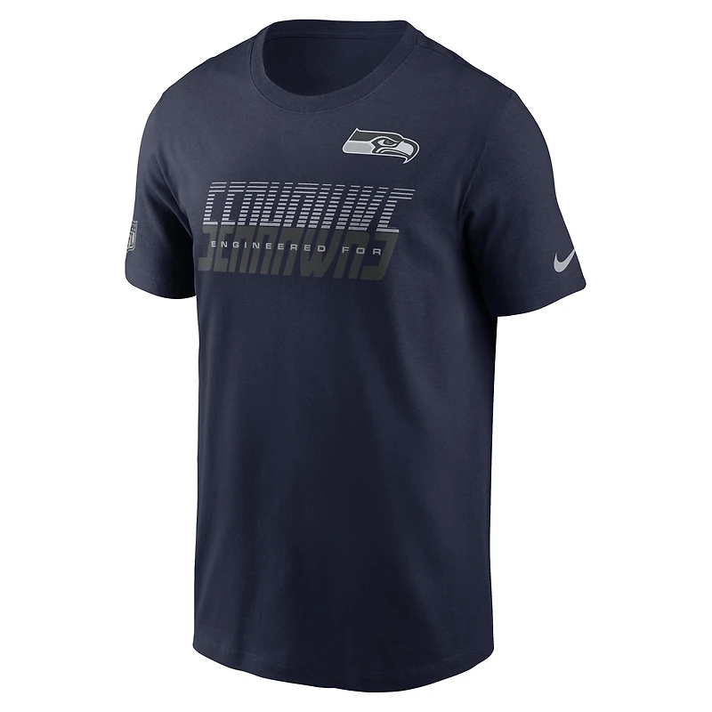 Men's Nike College Navy Seattle Seahawks Sideline Dri-FIT T-Shirt