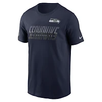 Men's Nike College Navy Seattle Seahawks Sideline Dri-FIT T-Shirt