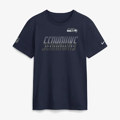 Men's Nike College Navy Seattle Seahawks Sideline Dri-FIT T-Shirt