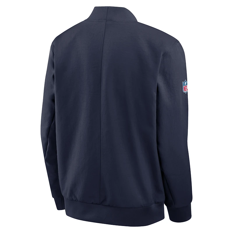 Veste bomber zippée intégrale Nike College Navy Seattle Seahawks pour homme
