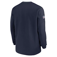 Men's Nike College Navy Seattle Seahawks Sideline Performance Long Sleeve T-Shirt