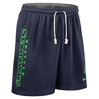 Men's Nike College Navy Seattle Seahawks Sideline Reversible Dri-FIT Shorts