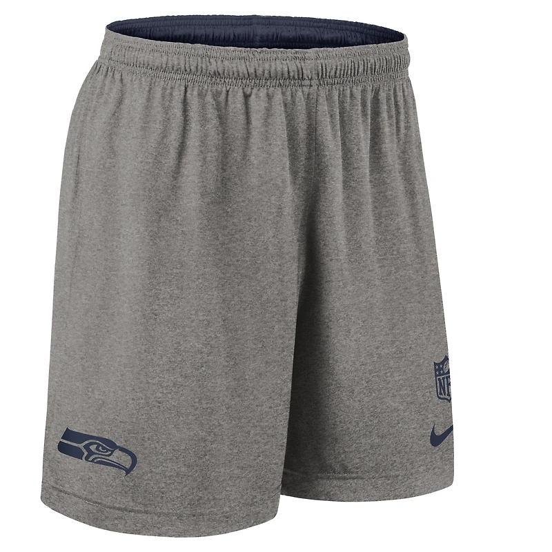 Men's Nike College Navy Seattle Seahawks Sideline Reversible Dri-FIT Shorts