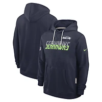 Sweat à capuche Nike College Navy Seattle Seahawks Sideline Standard Issue Dri-FIT pour homme