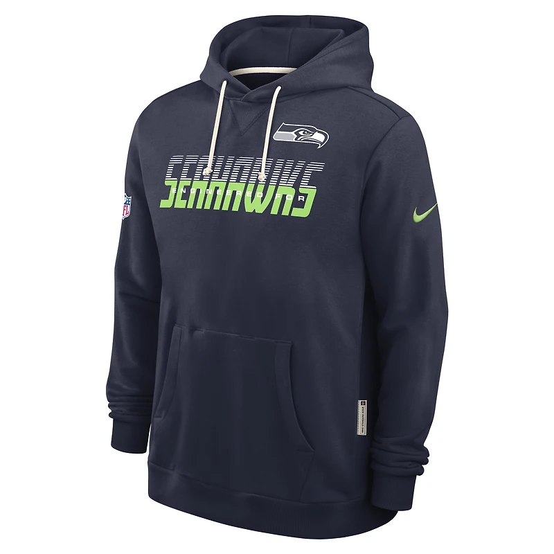 Men's Nike College Navy Seattle Seahawks Sideline Standard Issue Dri-FIT Hoodie