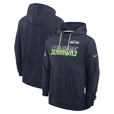 Sweat à capuche Nike College Navy Seattle Seahawks Sideline Standard Issue Dri-FIT pour homme