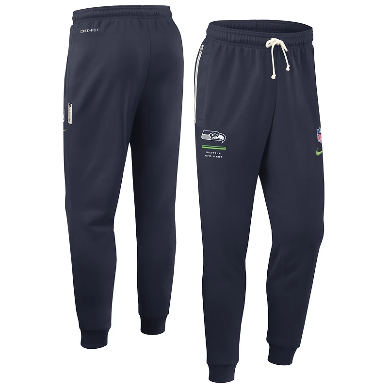 Pantalon Nike College Navy Seattle Seahawks Sideline Standard Issue Dri-FIT Taper pour homme