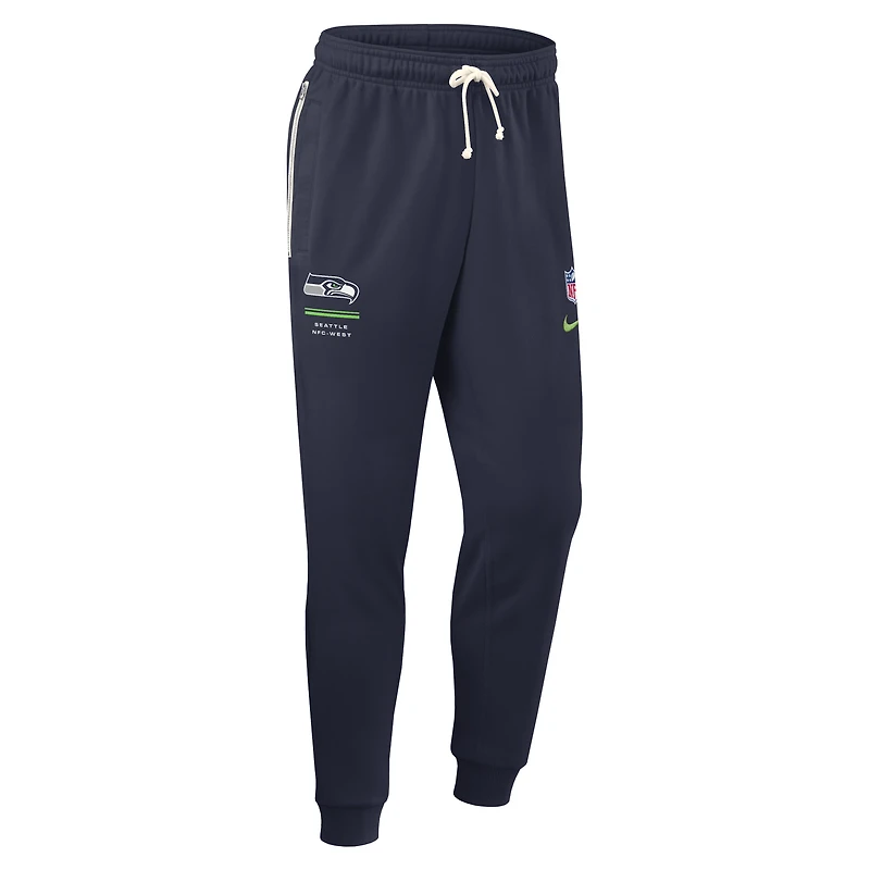 Men's Nike College Navy Seattle Seahawks Sideline Standard Issue Dri-FIT Taper Pants