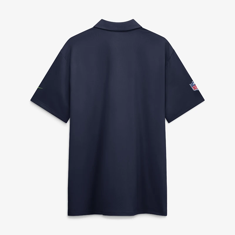 Men's Nike College Navy Seattle Seahawks Sideline Tour Dri-FIT Polo
