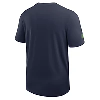 Men's Nike College Navy Seattle Seahawks Sideline UV Dri-Fit Coach Shirt