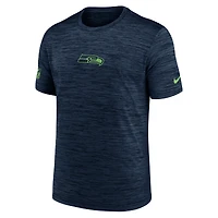 T-shirt Nike Dri-FIT Sideline Velocity bleu marine pour homme des Seattle Seahawks