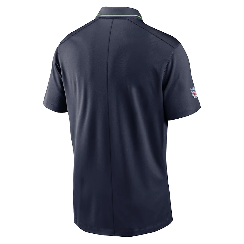 Polo pour homme Nike College Navy Seattle Seahawks Sideline Victory Performance
